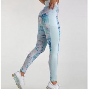 Gymshark Blue Efflorescent Floral Printed Leggings